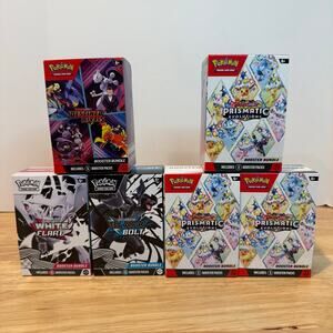 6 Empty Booster Bundles Prismatic Evolutions Destined Rivals Black Bolt White SV
